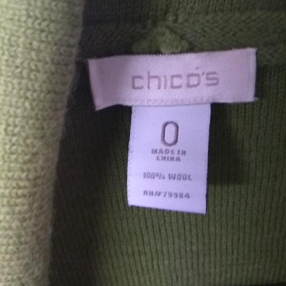Chico's Shuag 100% Wool Cardigan size 0 (S 4) - Picture 2 of 7